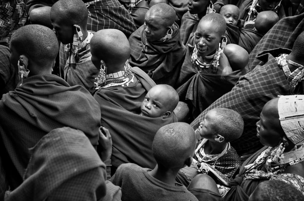African Community Gathering by Goran Jovic — canvas wall art