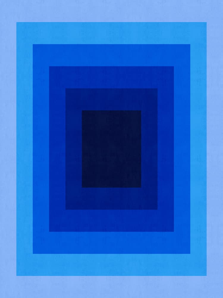 Concentric Blue Squares by Vitor Costa — canvas wall art