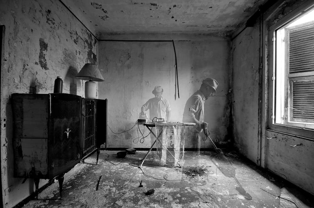 Abandoned Room Ghosts by Carlo Ferrara — canvas wall art