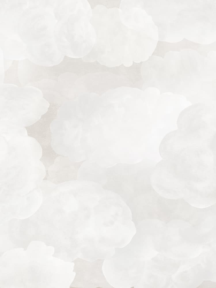 Cloudy Dreams White 3 by Karen Menzenbach — canvas wall art