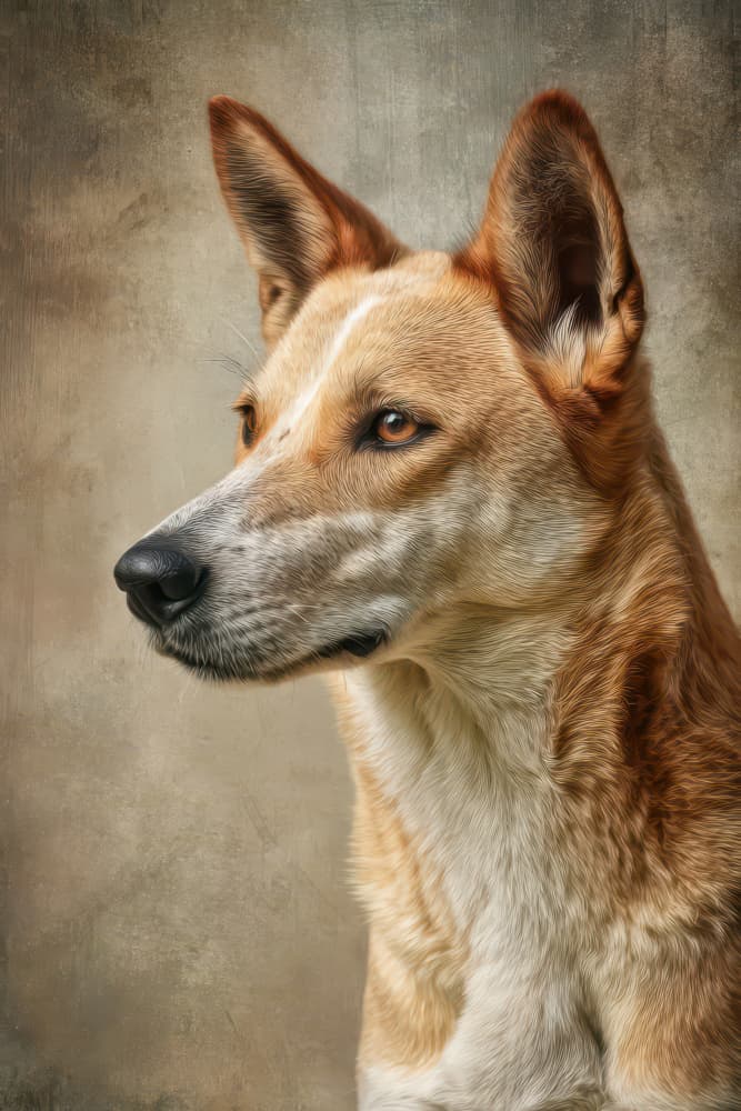 Noble Dingo Portrait by Rafal Kulik — canvas wall art