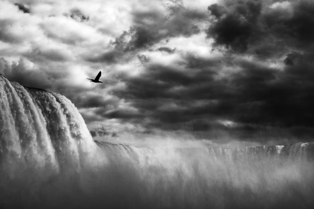 Dramatic Waterfall Flight by Hans-Wolfgang Hawerkamp — canvas wall art