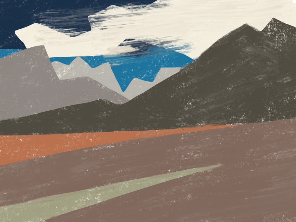 Serene Mountain Horizon by Little Dean — canvas wall art