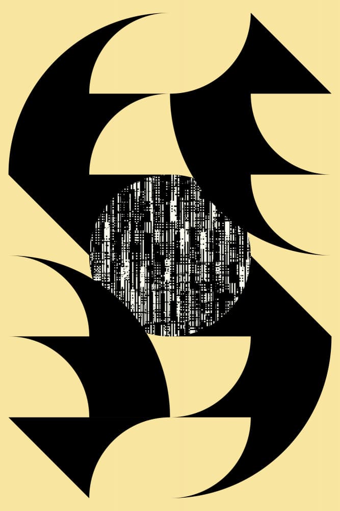 Abstract Glitch Shapes by Petr Strnad — canvas wall art