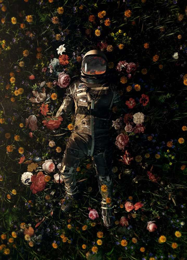 Cosmic Floral Dream by Nicebleed — canvas wall art