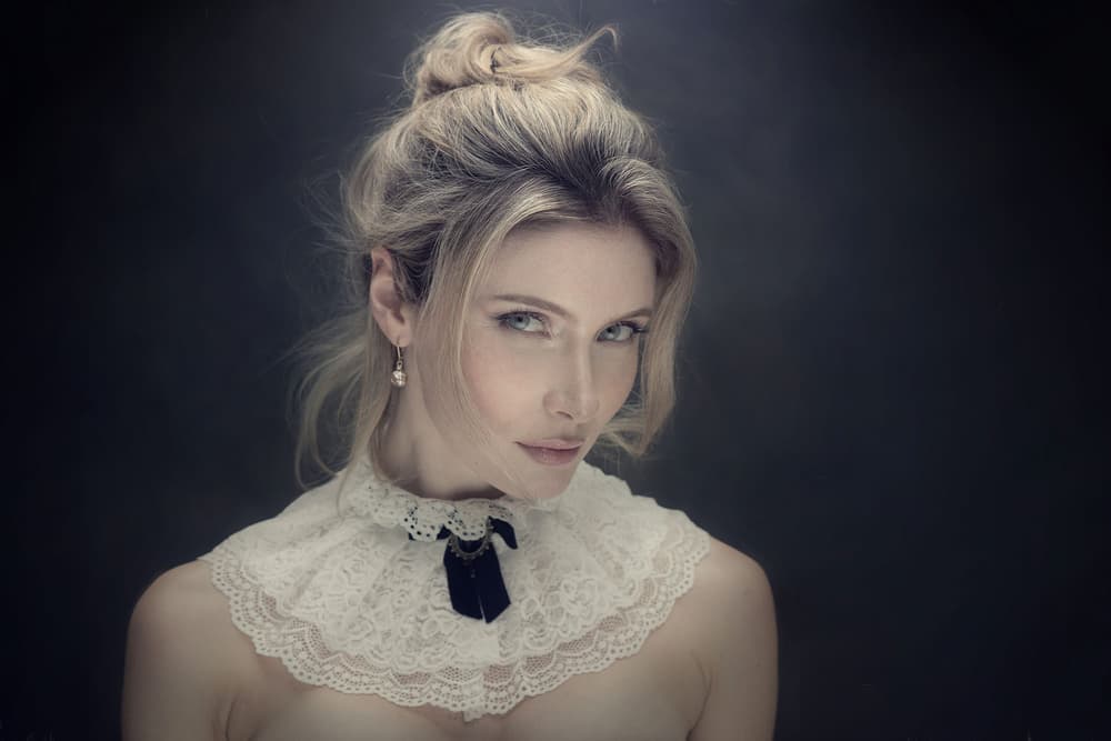 Elegant Woman Gaze by kenp — canvas wall art