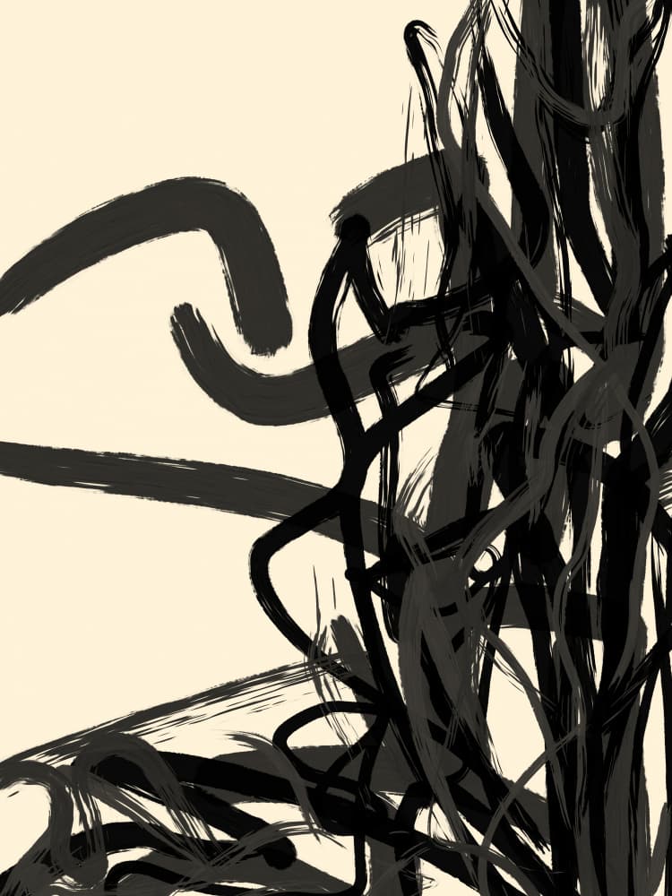 Modern Ink Abstract by Josie George — canvas wall art