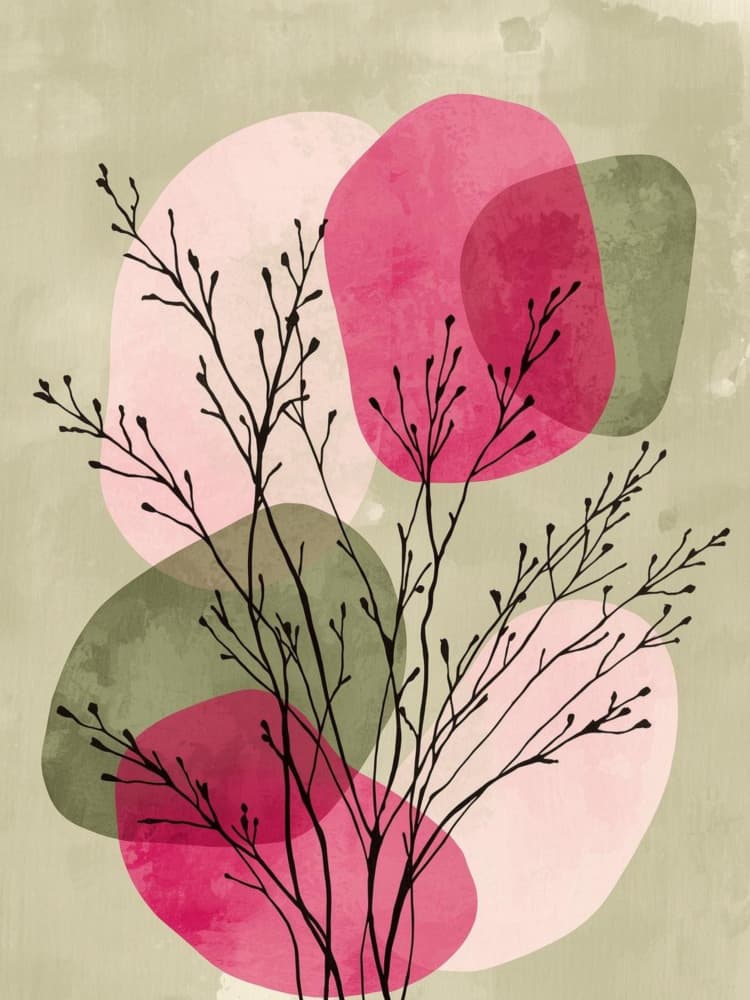 Modern Abstract Botany by Ohkimiko — canvas wall art