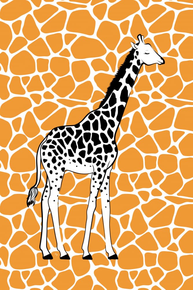 Dreaming Giraffe Pattern by Martina — canvas wall art