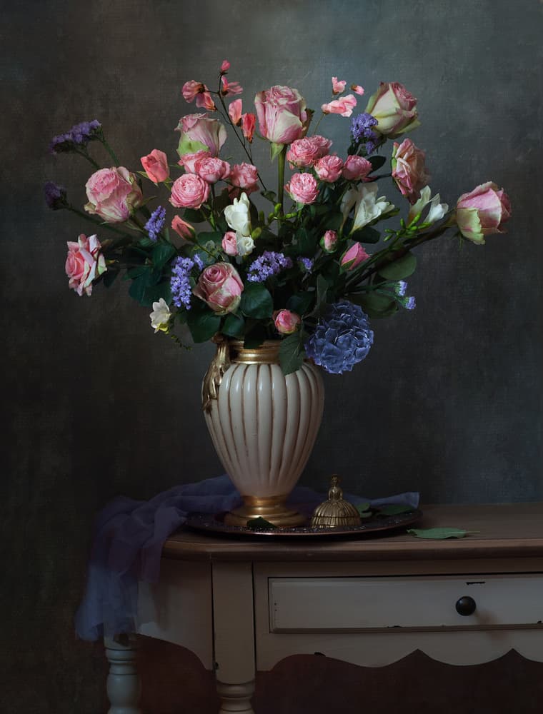 Elegant Floral Arrangement by Alina Lankina — canvas wall art