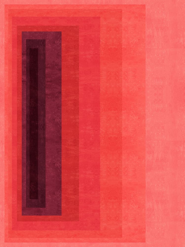 Red Gradient Tunnel by Vitor Costa — canvas wall art