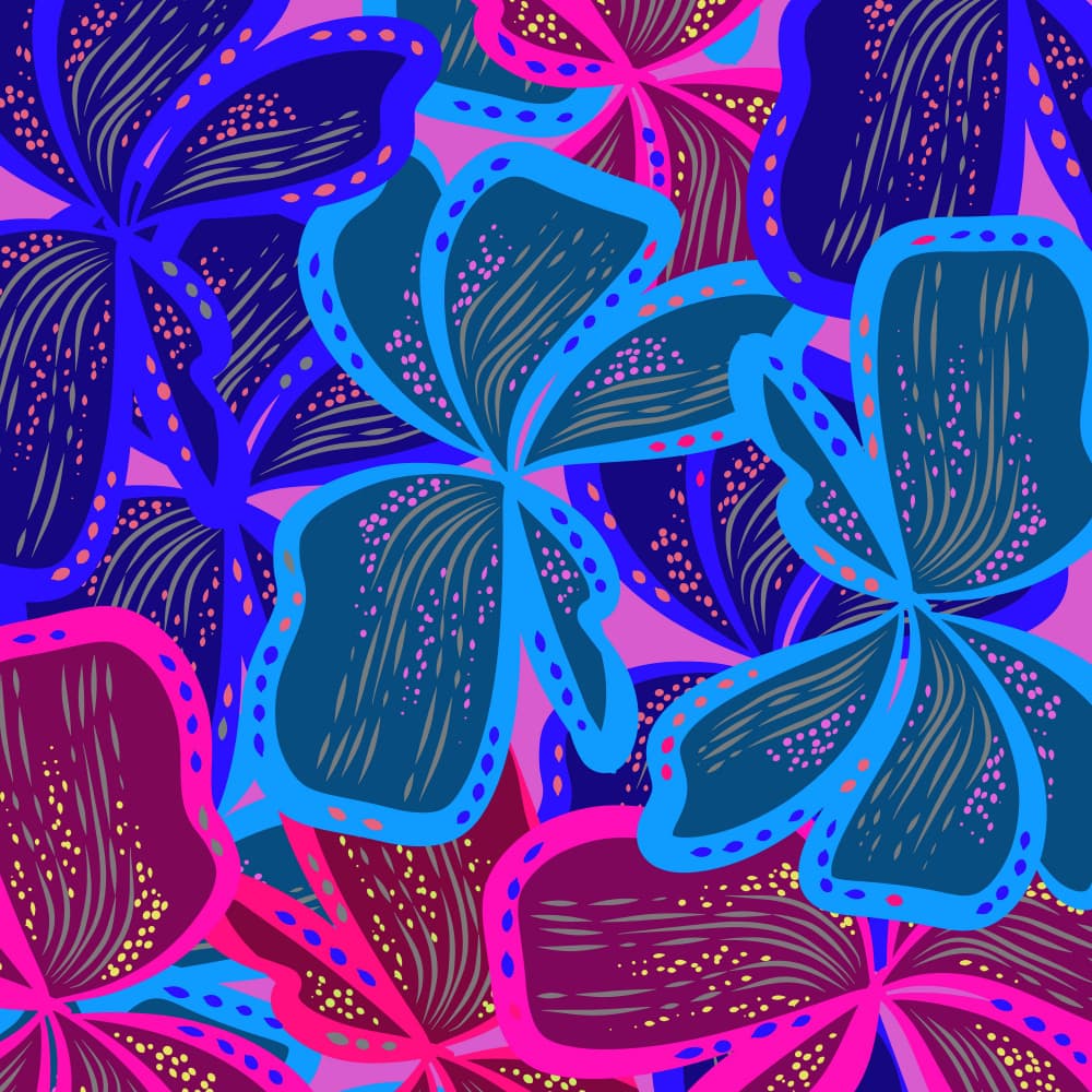 Vibrant Abstract Blooms by Josie George — canvas wall art