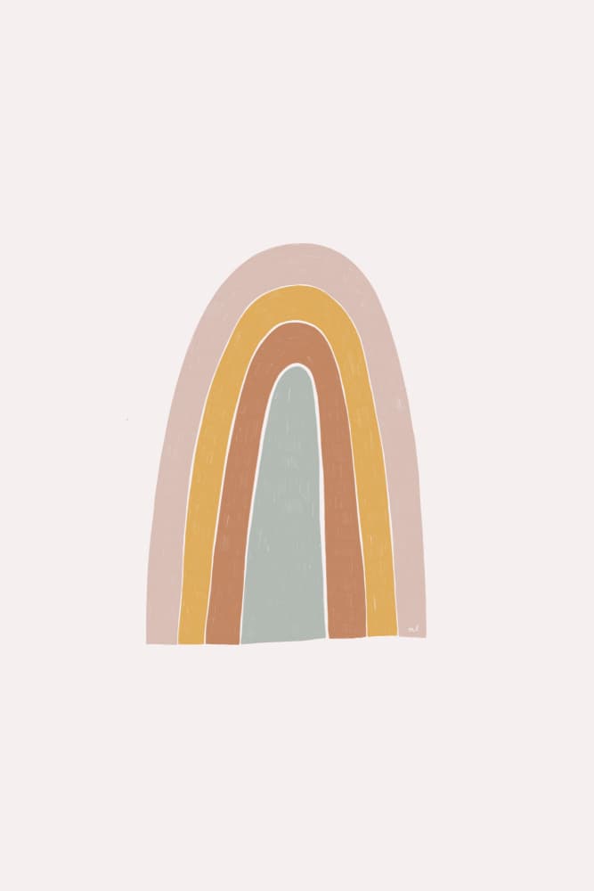 Muted Rainbow Arch by Menina Lisboa — canvas wall art