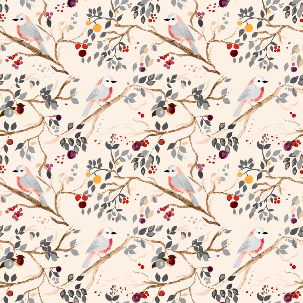 Peaceful Birds on Branches by Josie George — canvas wall art