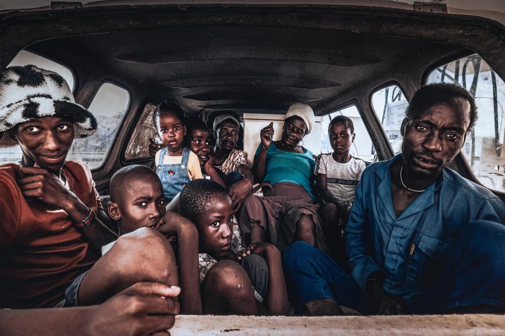 Crowded Car Family by Marco Tagliarino — canvas wall art