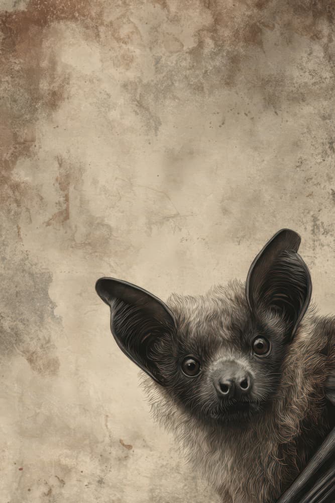 Curious Little Bat by Rafal Kulik — canvas wall art