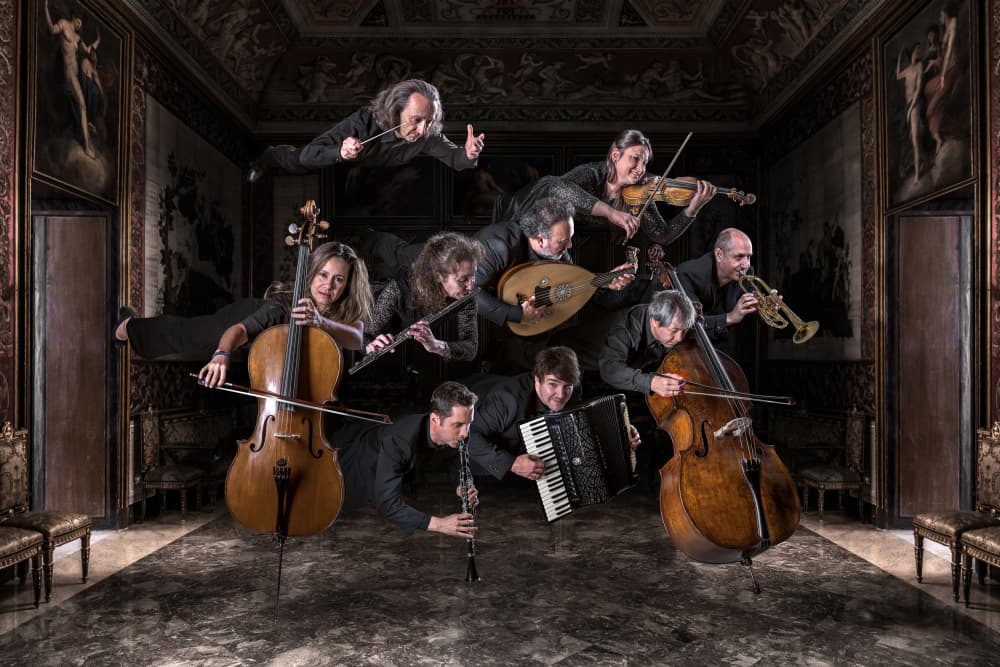 Floating Musicians Ensemble by Marcel Egger — canvas wall art