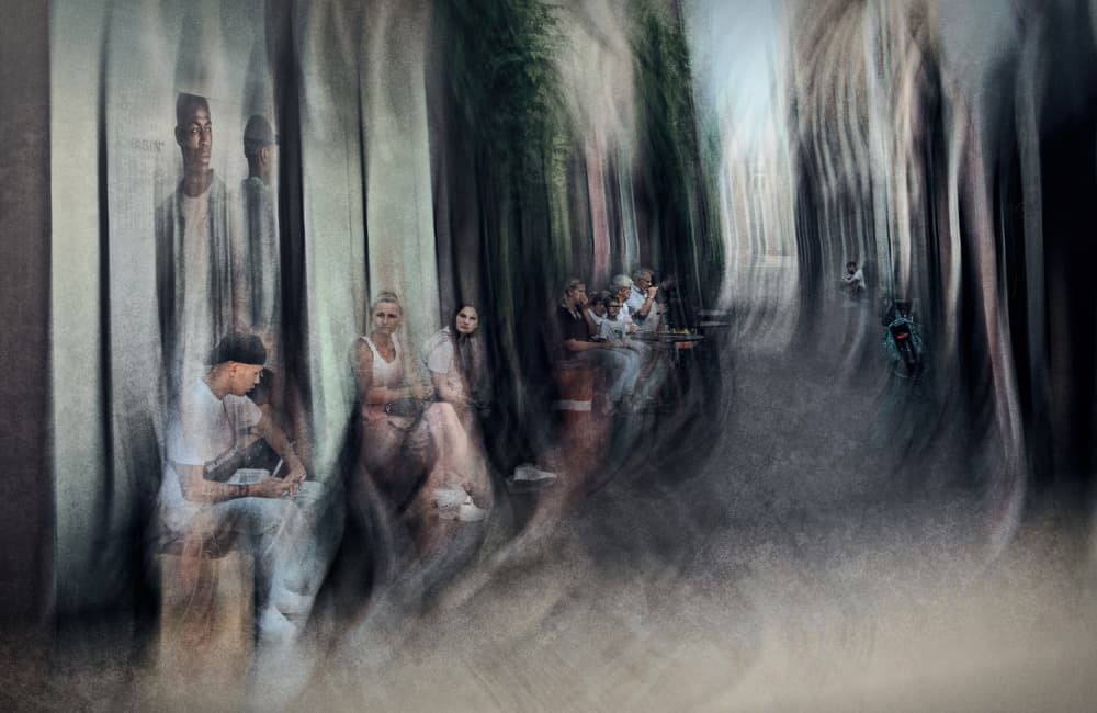 Blurred Street Life by Jan van der Linden — canvas wall art