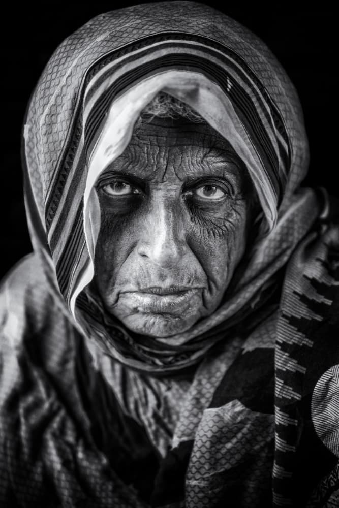 Elder's Intense Gaze by Trevor Cole — canvas wall art