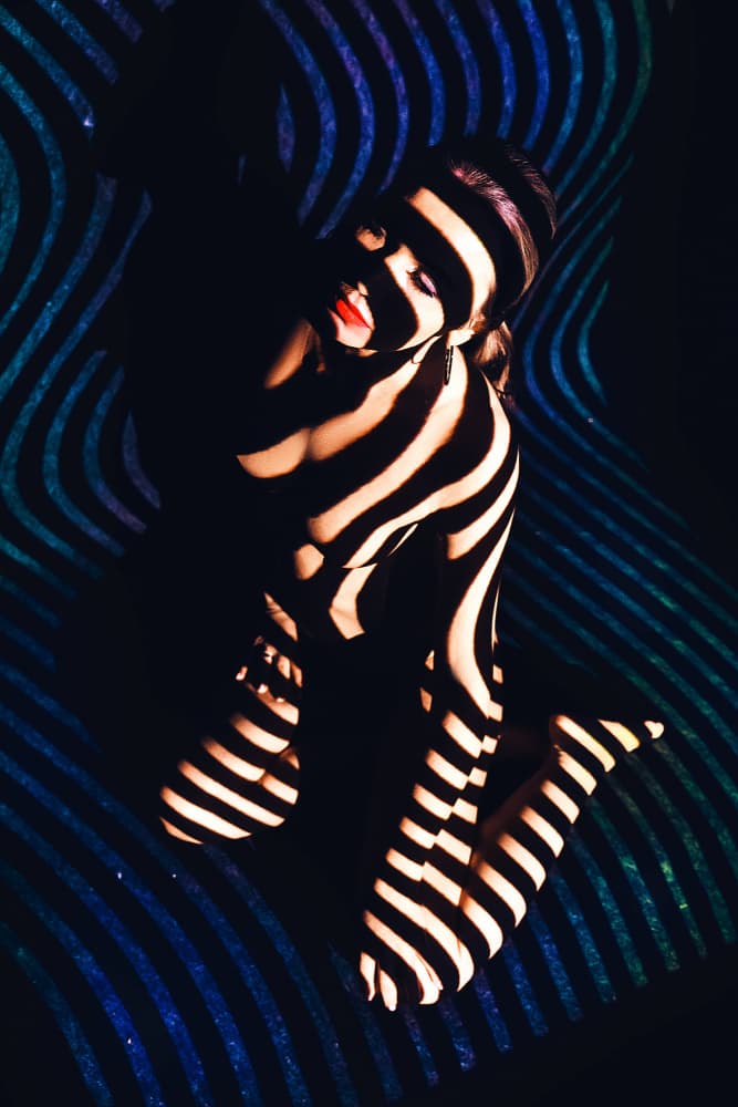Sensual Striped Woman by Ruslan Bolgov — canvas wall art