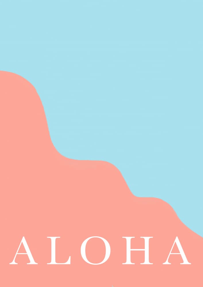 Coral Blue Aloha by Talitha McQueen — canvas wall art