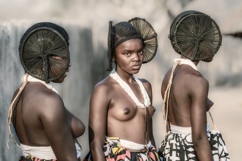 Ovankhumbi girls by Trevor Cole — canvas wall art