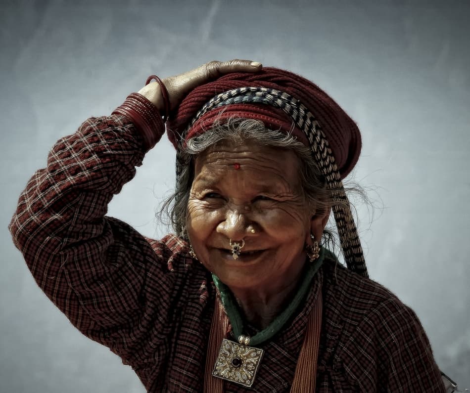 Joyful Nepali Elder by Yvette Depaepe — canvas wall art