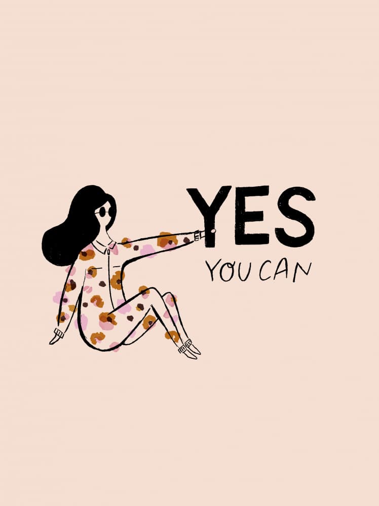 Yes You Can Woman by Aislinn Simmonds — canvas wall art