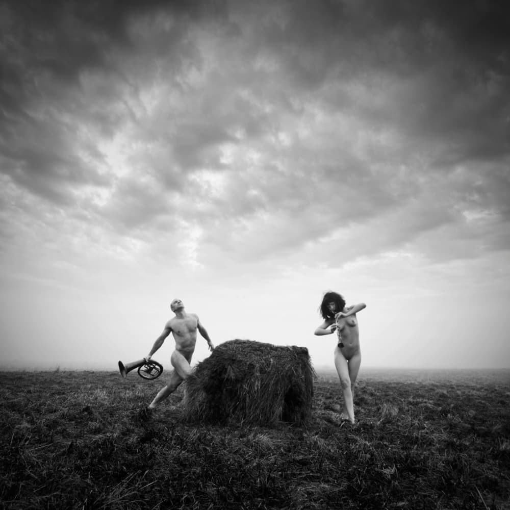Primal Couple Field by Leszek Paradowski — canvas wall art