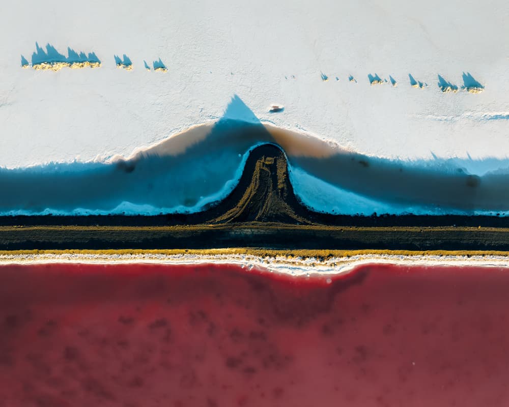 Vibrant Salt Lake Aerial by Shenshen Dou — canvas wall art