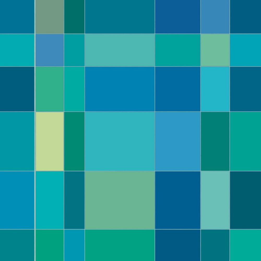 Blue Green Geometric Abstract by Little Dean — canvas wall art