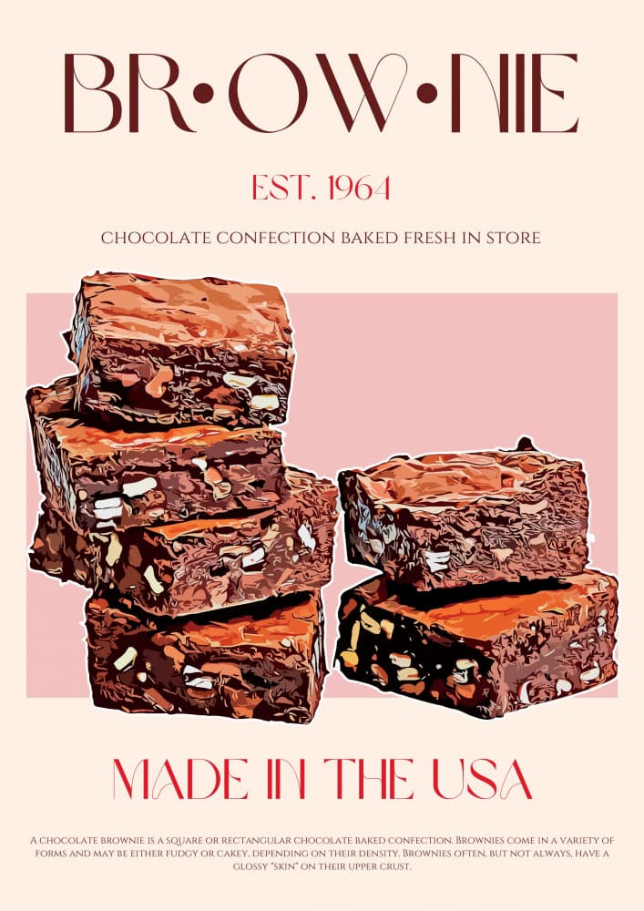 Fresh Baked Brownies by Nazma Khokhar — canvas wall art
