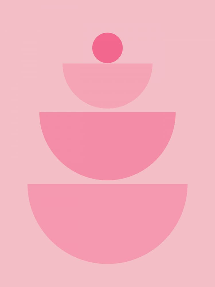 Abstract Pink Stack by Jolly and Dash — canvas wall art