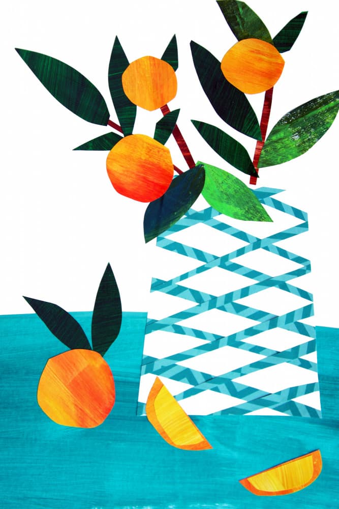Vibrant Orange Still Life by Shelley Hampe — canvas wall art