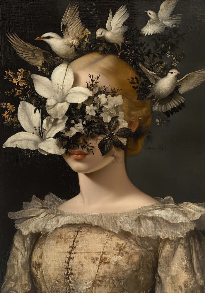 Blooming secrets by Dikhotomy — canvas wall art