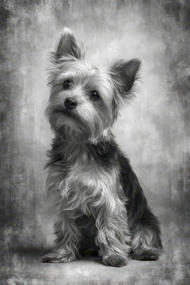 Curious Yorkie Puppy by Rafal Kulik — canvas wall art