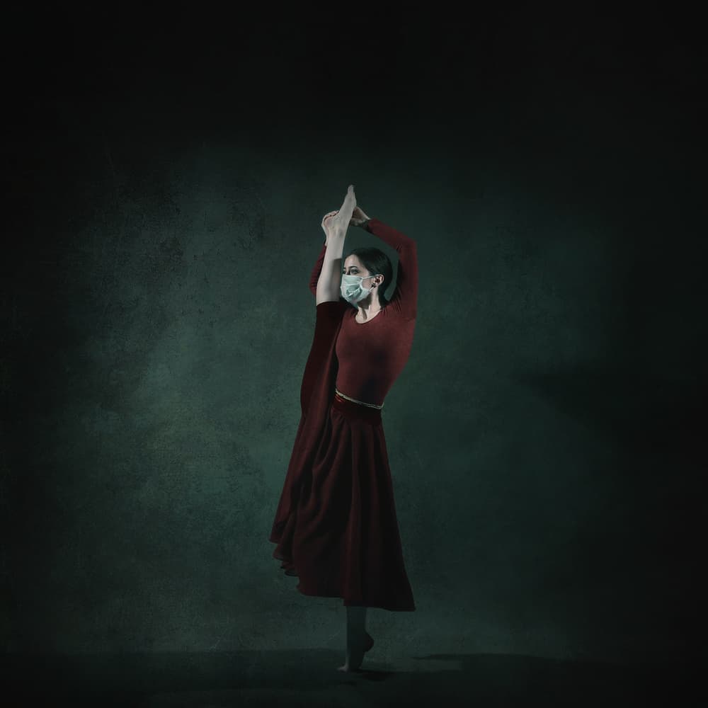 Elegant Masked Dancer by Moein Hasheminasab — canvas wall art
