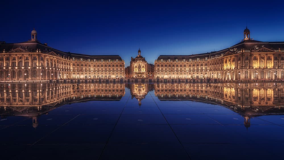 Bordeaux Night Reflection by Iván Ferrero — canvas wall art
