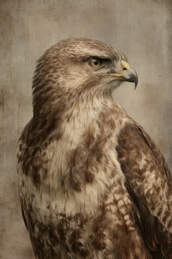 Majestic Hawk Profile by Rafal Kulik — canvas wall art