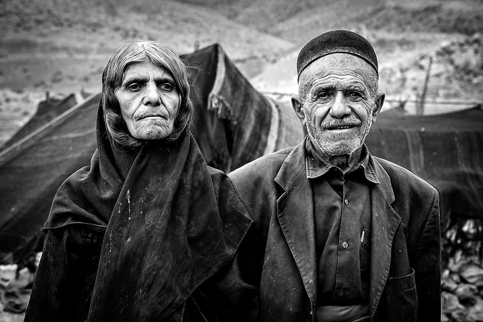 Elderly Nomadic Couple by Mohammadreza Momeni — canvas wall art