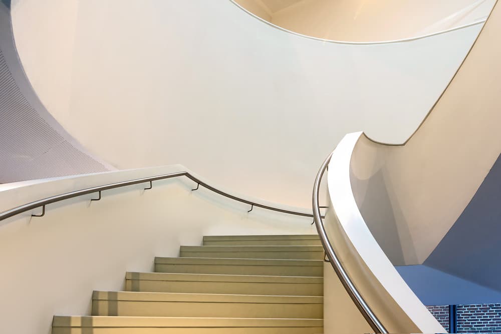 Modern Curved Staircase by Henk van Maastricht — canvas wall art