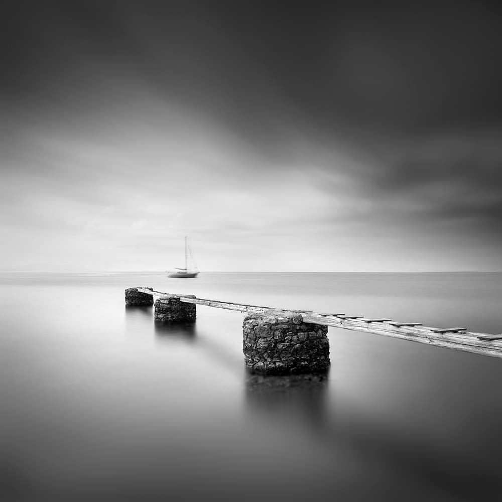 Tranquil Sea Pier by George Digalakis — canvas wall art