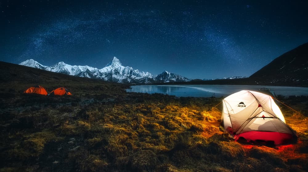 Starry Mountain Camp by Selions(陈磊) — canvas wall art