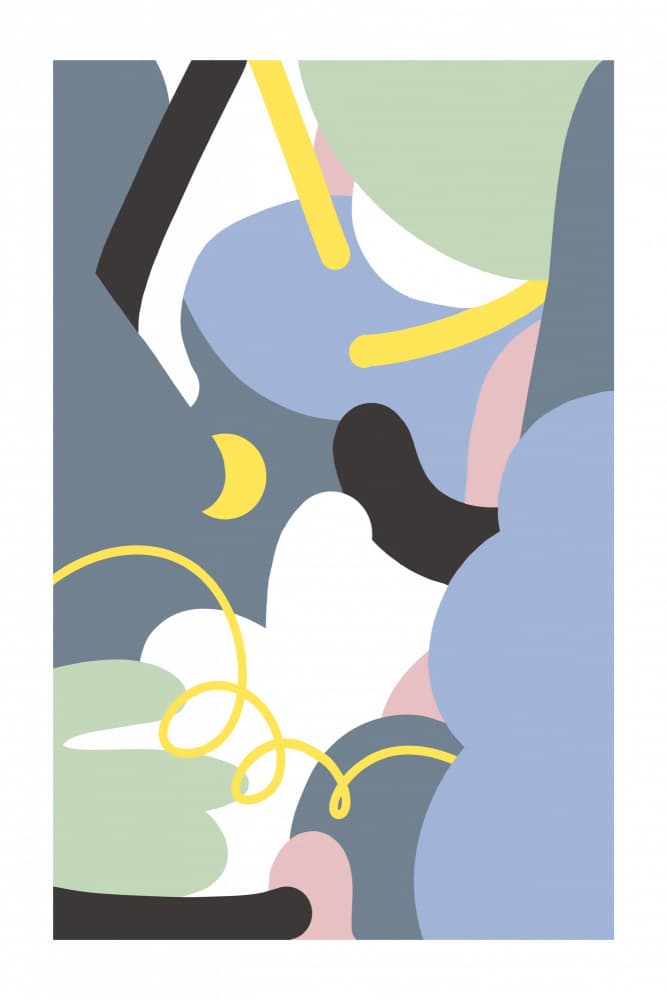 Pastel Abstract Flow by Jilli Darling — canvas wall art