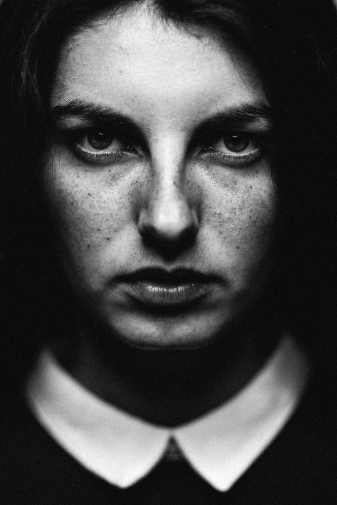 Intense Female Gaze by Artem Vasilenko — canvas wall art