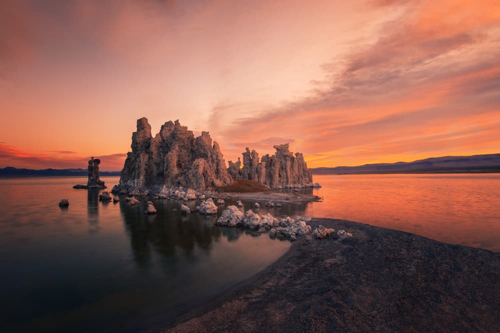 Mono Lake Sunset Reflection by Leah Xu — canvas wall art