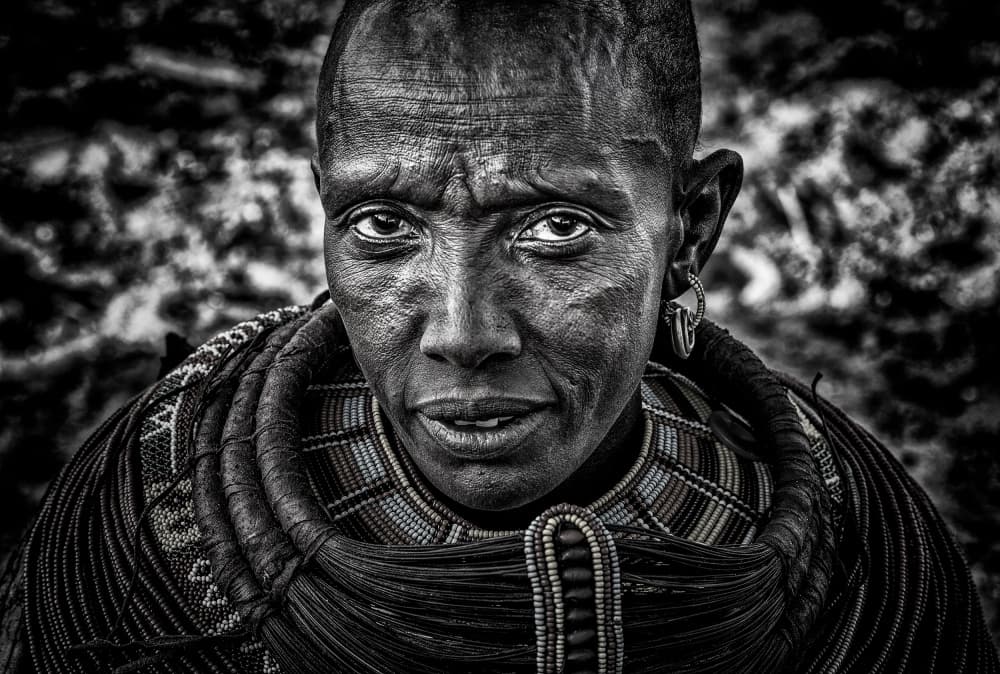 African Tribal Woman by Joxe Inazio Kuesta Garmendia — canvas wall art