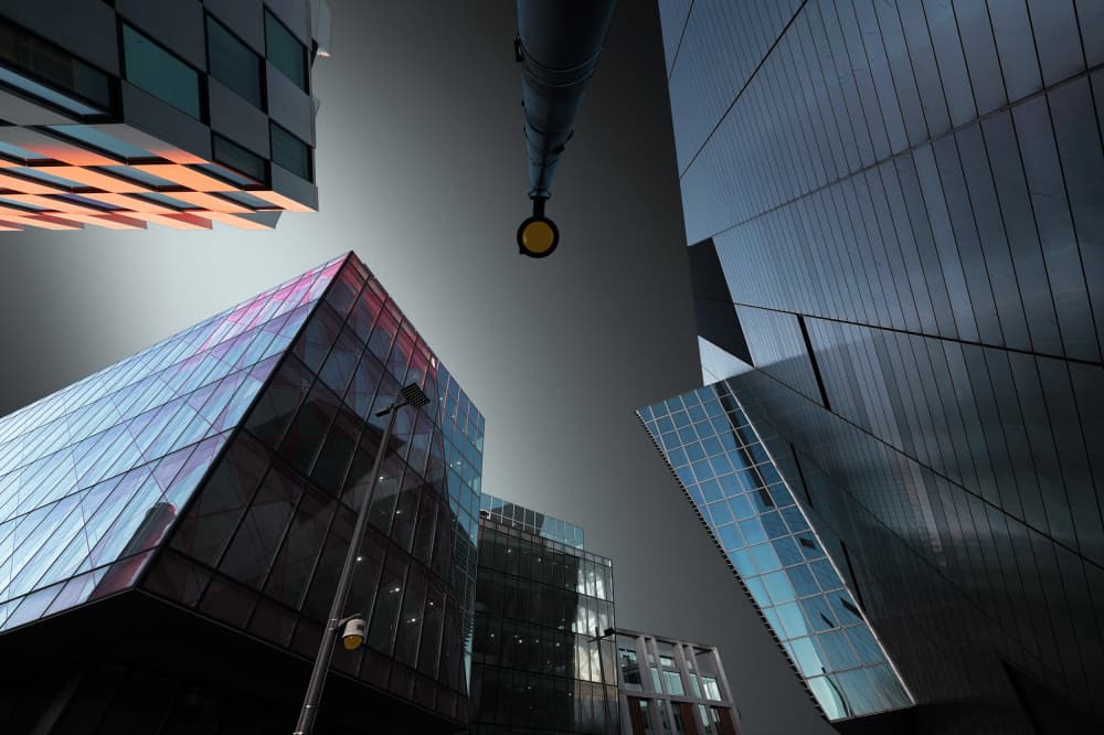 Modern City Reflections by Jorge Pimenta — canvas wall art