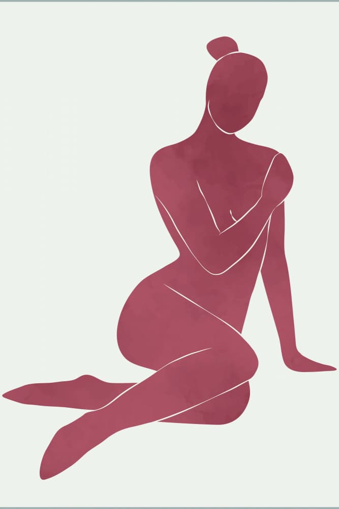 Elegant Seated Nude by jay stanley — canvas wall art