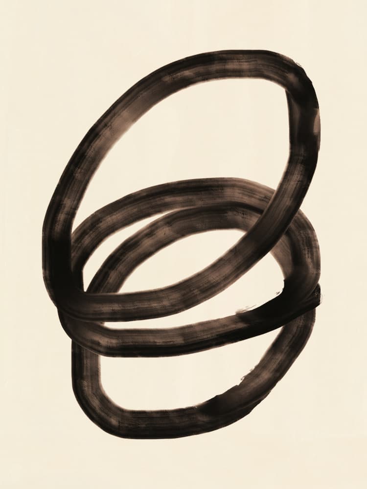 Fluid Sepia Loop by Little Dean — canvas wall art